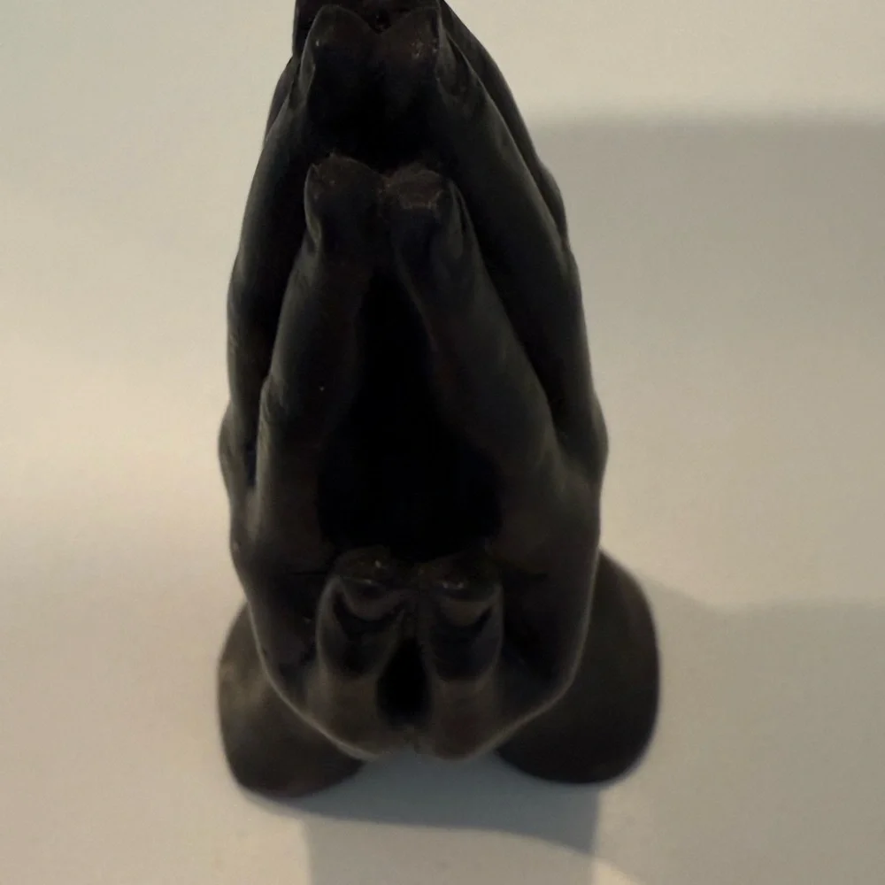 Incense Holder‎ Black Resin Praying Clapping Hands New With Tag